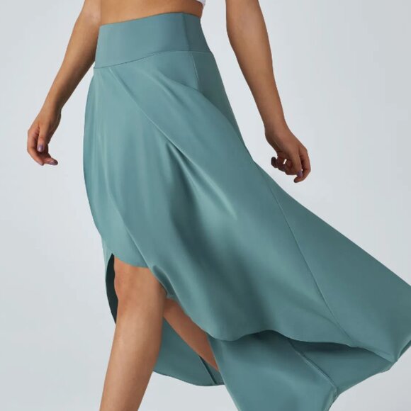 NWT Halara Mineral Blue Flowy Skirt with Built in Shorts! - Picture 1 of 8